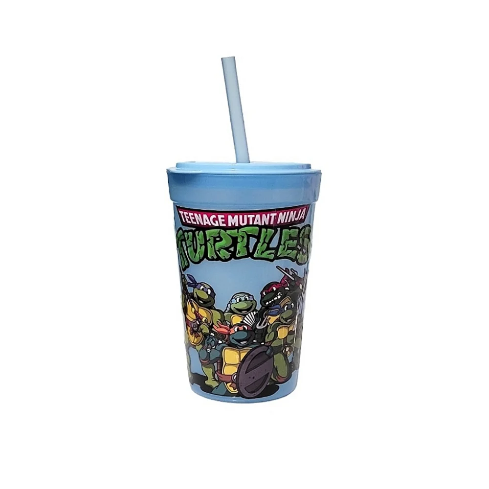 3/$20 Teenage Mutant Ninja Turtles Blue Plastic Cup Tumbler 16 oz Kids